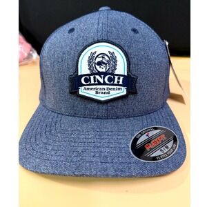 Size S/M Cinch American Denim Brand Baseball Cap Flexfit Hat‎ S/M